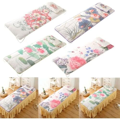 Summer Cooling Washable Acupuncture Massage Table Bed Fitted Pad Cover Sheet with Face Breath Hole