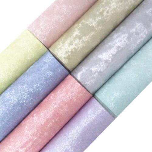 Onefly Wholesales Dropshipping Leather Supplier Horse Hair Embossed Synthetic Faux Leather Felt Backing Bow DIY FZ179