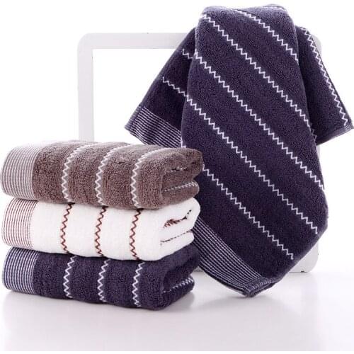 100% Cotton Waving Towel Soft Water Absorb Embroidery Household Bath Towel for Adults Sports Sweat Wiping Cleaning Care Towel