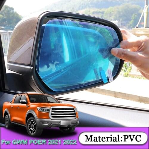 For Great Wall GWM POER 2021 2022 Anti Fog Car Window Clear Film Car Rearview Mirror Film Waterproof Stickers Auto Accessories