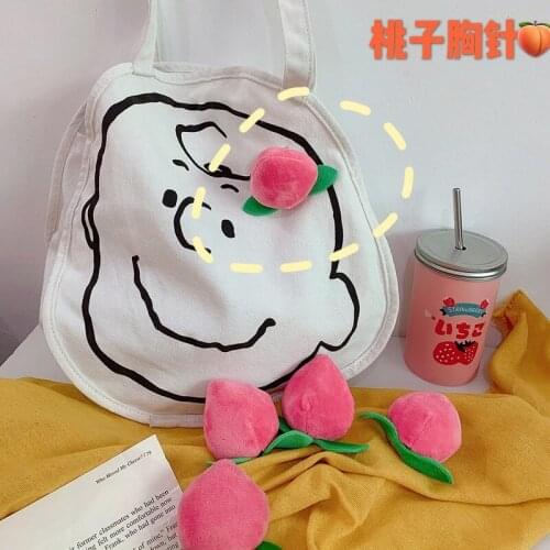 Lovely Fruit Brooches Peach Lapel Cartoon Pin Badge Backpack Accessories Brooch Gifts For Women Pins for Women Kids Jewelry