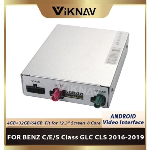 Android System Video Interface For-Benz C E S Class GLC CLS 2016-2019 Multimedia DVD Redio Car GPS Navigation Box