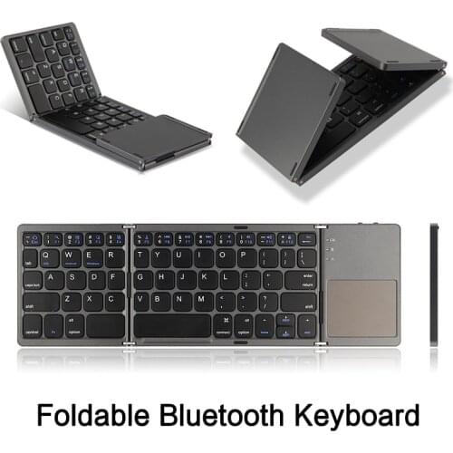 Mini Foldable Wireless Bluetooth Keyboard With Touchpad For Samsung Galaxy Tab S7 Plus SM-T870 SM-T970 11 12.4 inch Tablet PC