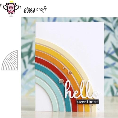 Piggy Craft metal cutting dies cut die mold Curved arc rainbow strip Scrapbook paper craft knife mould blade punch stencils dies