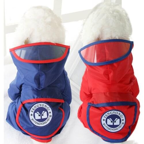 Waterproof Pet Dog Raincoat Solid Dog Clothes for Small Dogs Chihuahua Yorkies Rain Coat Puppy Overalls for Dogs Pets Clothing