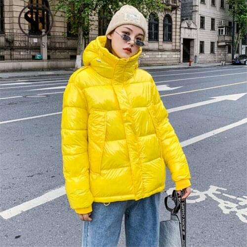 2020 Winter Jacket Women Short Parka Hooded Down Jackets Fashion Loose Casual Cotton Padded Coat Female Thick Warm Winter Coat