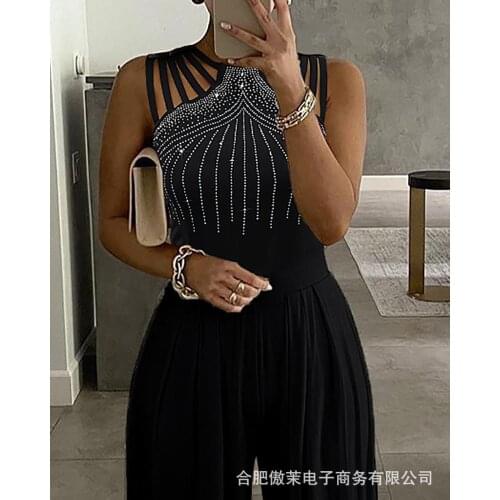 2021 new womens hot drilling trousers