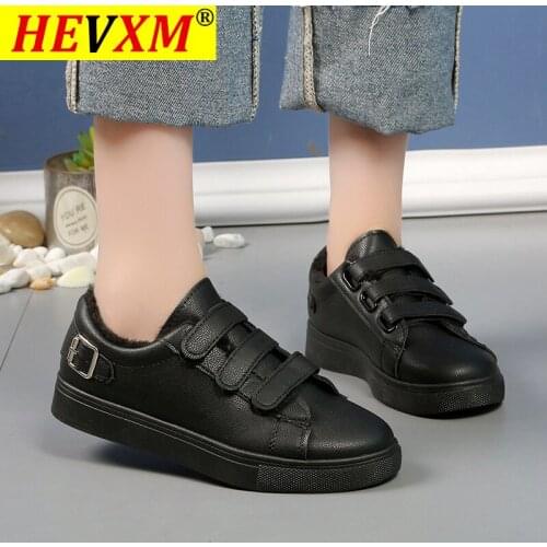 2020 White Sneakers plus velvet Shoes Woman Causal Buckle Shoes Platform zapatillas mujer Ladies Breathable Round Toe U13-56
