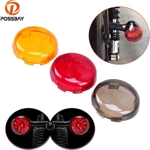 POSSBAY 1Pair Motorcycle Turn Signal Lights Indicator Lens Blinker Cover For Harley-Davidson Cafe Racer For Moto Accessories