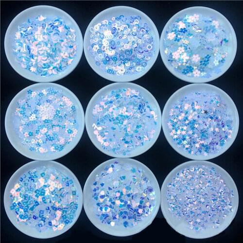 10g Crystal Sequins Cute Shape Multicolor Shining PVC Sequins for Dress Wedding Decor Makeup Decor Sequin DIY Craft