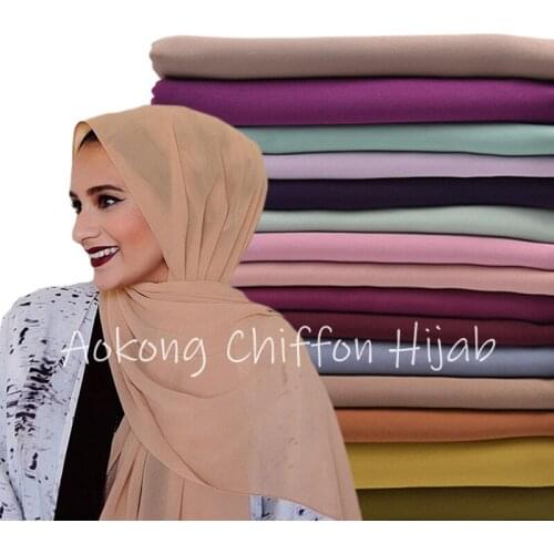 10pcs/Lot Women Solid Plain Bubble Chiffon Wraps Soft Long Islam Foulard Shawls Muslim Georgette Scarves Hijabs