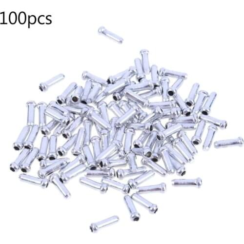 100pcs Bicycle Brake Wire End Cap MTB Road Bike Brake Cable Cap End Tips Crimp K1KD