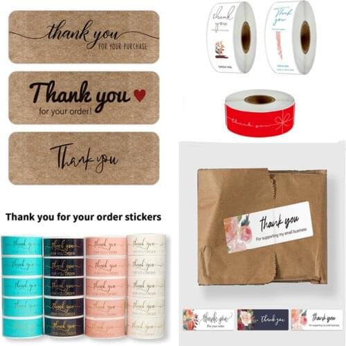 120pcs /Roll Gift Box Seal Sticker Labels Packaging Boxes Bag Thank You Stickers Wedding Gifts Packaging Sticker Party DIY Decor