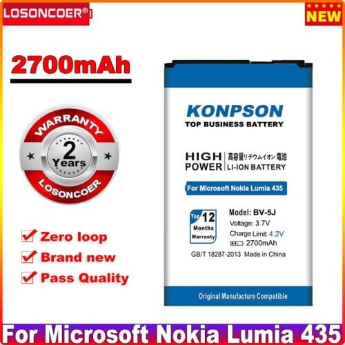 2700mAh BV-5J Mobile Phone Batteries For Microsoft Nokia Lumia 435 Battery For Lumia 532 RM1069 1071 RM 1069 Phone