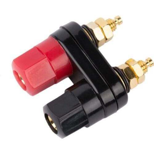 5pcs Red Black Connector Amplifier Terminal Binding Post 4mm Banana Speaker Plug Jack