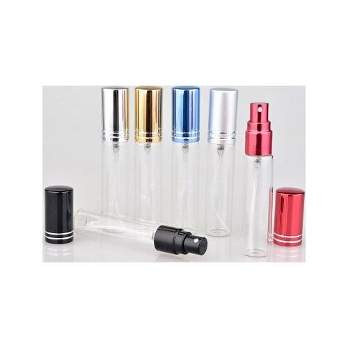 50pcs 5ml 10ML 15Ml Mini Glass Empty Refillable Portable Dample Perfume Bottles Travel Spray Atomizer Parfum Bottle Container