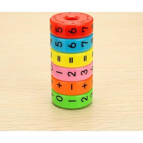6pcs/set Educational Children Toys Magnetic Mathematics Learning Cylinder Numbers Toys Kindergarten Educational Arithmetic Toys