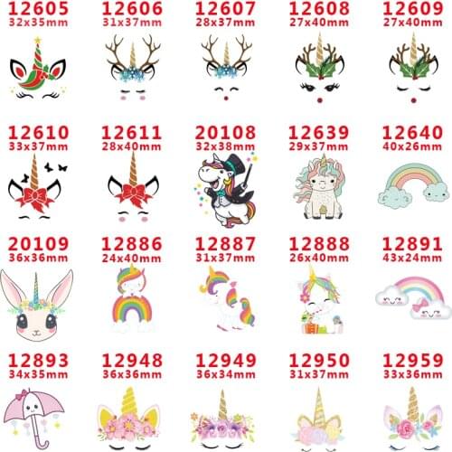 Free shipping 30 pcs planar resin ribbon unicorn resin pr12605