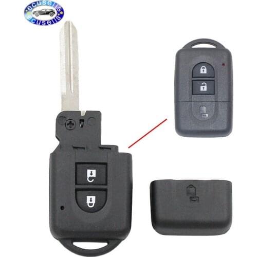Remote Car key Shell Case Fob 2 Button for Nissan Micra Xtrail Qashqai Juke Duke With Blade