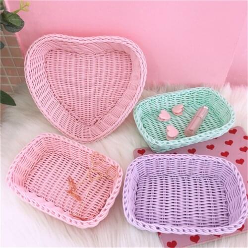 Home Storage Basket Desktop Photo Props for Decoration Sweet Color Nordic Fruit
