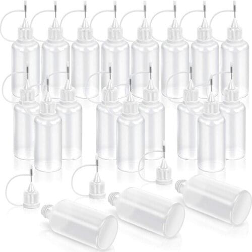 20 Pcs Precision Tip Applicator Bottle, Empty Applicator Glue Bottle for Small Gluing Projects, Paper Quilling DIY Craft, Acryli
