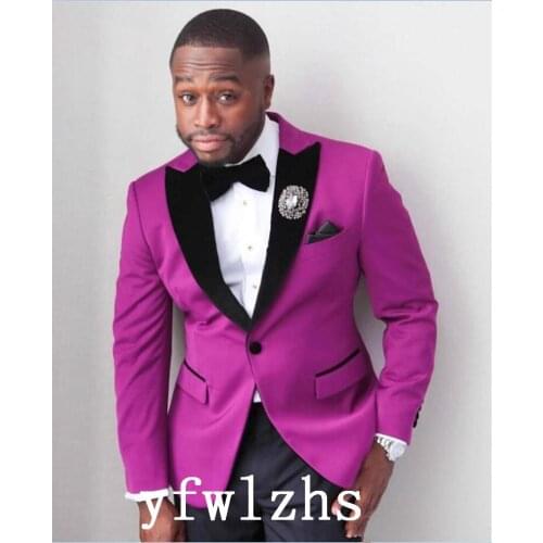 Handsome Groomsmen Peak Lapel Groom Tuxedos Mens Wedding Dress Man Jacket Blazer Prom Dinner (Jacket+Pants+Tie) K88
