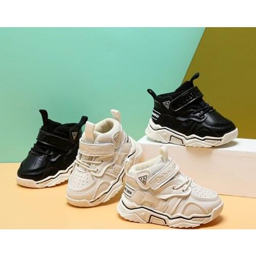 2021 Autumn Baby Girl Boy Toddler Shoes Infant Casual Walkers Shoes Soft Bottom Comfortable Kid Sneakers Black White baby shoes