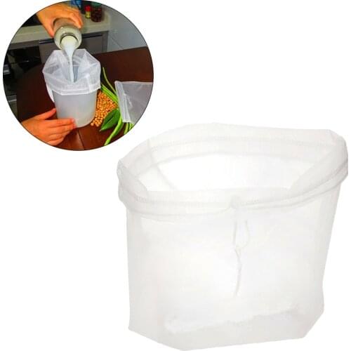 Reusable Nylon Fine Mesh Food Strainer Filter Bag for Home Nut Milk Cold Brew Coffee Juice Kitchen Tools Accessories 23*30cm