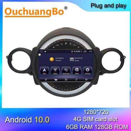 Ouchuangbo Android 10 radio multimedia for 9 inch mini clubman R55 R56 R57 R58 R59 R60 R61 stereo 8 core 6GB+128GB