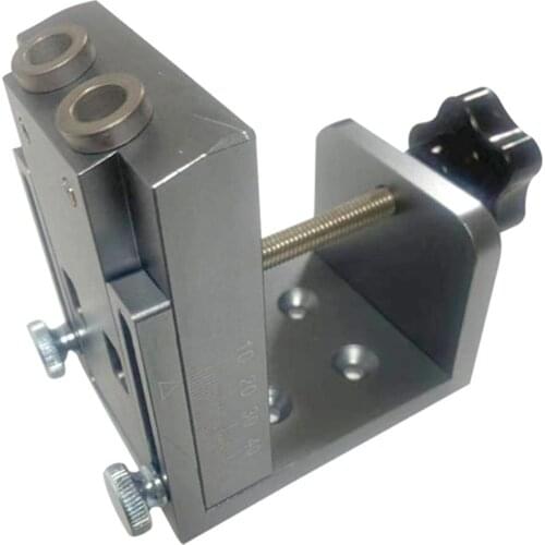 Woodworking Pocket Hole Locator Jig Kit Wood Doweling Hole Puncher with 9mm Step Drill Angle Drill Guide Tools