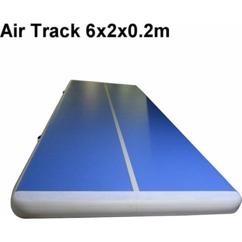 Free Shipping 6x2x0.2m Gymnastics Inflatable Air Track Tumbling Mat Gym AirTrack For Sale Free Pump Cheerleading Mattress