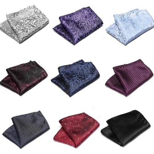 High Quality Factory Mens Vintage Paisley Floral Silk Handkerchief Pocket Square Men Fashion Hanky Wedding Party Chest Towel