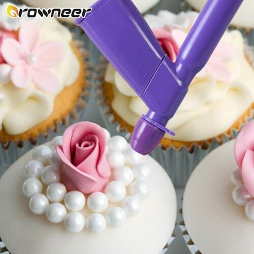 Pearl Cake Decoration Ball Fondant Gun DIY Detachable Sugarcraft Cake Tools Purple Chocolate Ultra Light Clay Maker 3mm 6mm