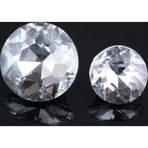 Prajna 50Pcs Diamond Crystal Glass Upholstery Headboard Buttons Sofa Wall Party Wedding Decoration 20/25/30mm Dia Sewing Buttons