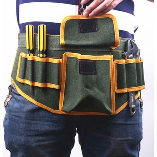 Paowuxian Adjustable Waist Belt Hardware Tools Pockets Electrical Tool Bags Construction Packs Thicker Canvas Bag Without Tool