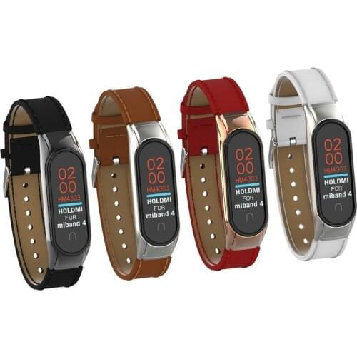 Mi Band 5 Strap for Xiaomi Mi Band 4 Bracelet Genuine Leather Wristband for Xiao Mi Miband 3 NFC Accessory Miband 5 Wrist Strap