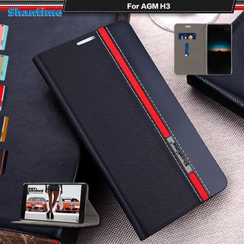 Luxury PU Leather Case For AGM H3 Flip Case For AGM H3 Phone Case Soft TPU Silicone Back Cover