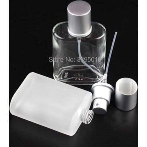 30ml Silver Gray Cap Frosted Glass Spray Perfume Bottle Glass Automizer Refillable Bottles F1149