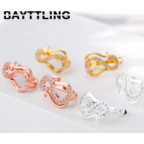 BAYTTLING 925 Sterling Silver Cute Monkey Zircon Stud Earrings For Woman Fashion Wedding Girlfriend Gift Jewelry