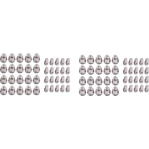 80Pcs P80 Nozzle/Tip Electrode Consumables Plasma Cutting Torch Spare Parts Accessories, 40 Pcs 1.1Mm & 40Pcs 1.3Mm