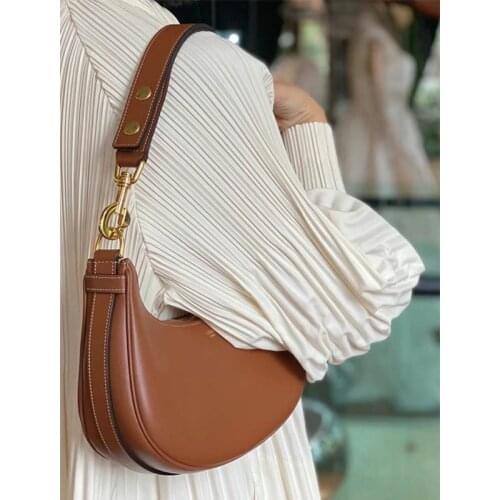 Underarm Bag Hobo bright face cowhide flap one shoulder portable fashion womens ba(b165)