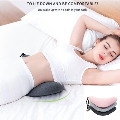 Comfortable Waist Pad Washable Memory Foam Lumbar Pillow for Pregnant Sleep Lumbar Support Cushion Detachable Car Seat Backrest