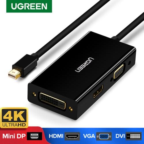 Ugreen Mini DisplayPort to HDMI-compatible VGA DVI Adapter Thunderbolt 2 Converter Mini DP Cable for Surface Pro 4 Mini DP
