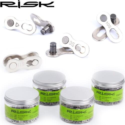 RISK 5 Pair Bike Chains MTB Road Bike Chain Connector for 6/7/8/9/10/11/12 Speed Quick Master Link Joint Chain Bike Parts