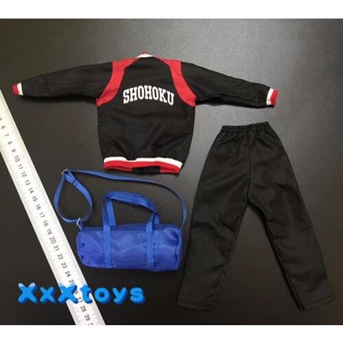 XxXtoys F001 Soldier Doll Clothing Accessories 1:6 Dunk Xiangbei Training Suit Basketball Bag Set Sakuragi Flower Road