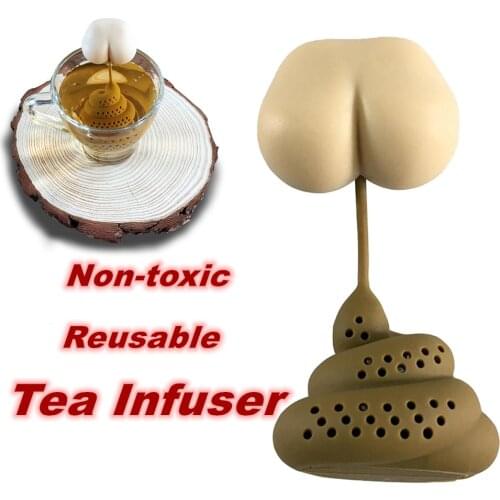 Funny Tea Strainer Non-toxic Innovative Shape Silicone Infuser Bag pot Reusable Home Kitchen Supplies Tools Фильтр для чая чай