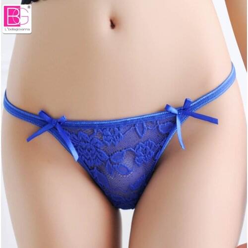 L'bellagiovanna Sexy Pendant Lady Embroidery Pearl G String Women panties Low Waist Thongs Underwear Briefs Beads Panties 6809