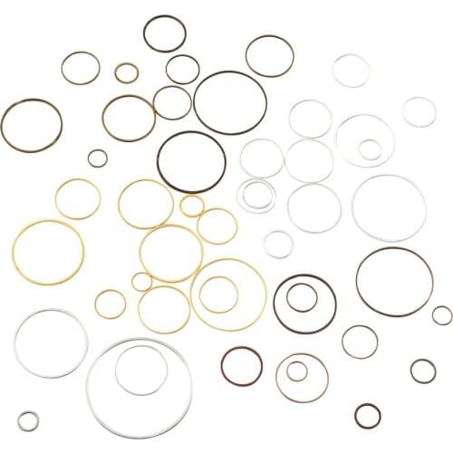 192pcs Brass Round Linking Rings Earrings Connectors Circle Ring Charms for Jewelry Making DIY Accessories Open Bezels Links