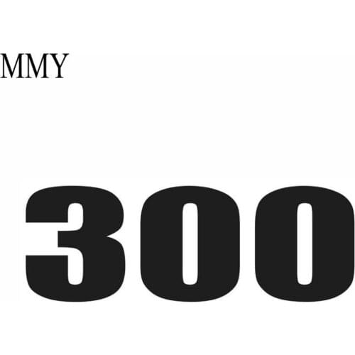 4.25"*1.5" NUMBER 300 Sticker Vinyl Decal Car Stickers