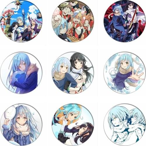 Anime That Time I Got Reincarnated as A Slime Cosplay Badge Rimuru Tempest Brooch Pins Collection Breastpin Badges for Backpacks